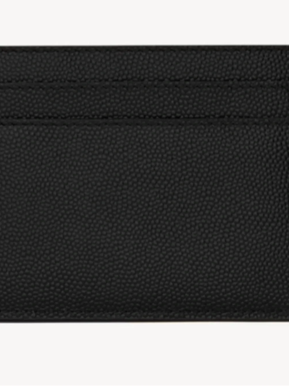 Saint Laurent Black Textured Leather Slim Card Sleeve